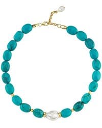 LINYA JEWELLERY - Kallisti Baroque Pearl Necklace - Lyst