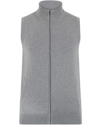 Paul James Knitwear - Lightweight Cotton Zip Through Andrew Gilet - Lyst