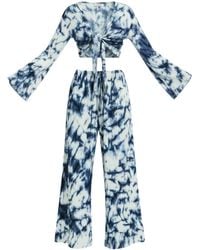 Sâb Studio - Tie-Dye Front-Tie Hoodie - Lyst