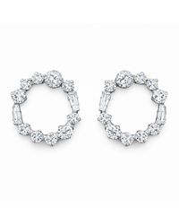 Maison De Gala - Mixed-Cut Crystal Circle Earrings - Lyst