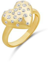 SHYMI - Scattered Stone Puffy Heart Ring - Lyst