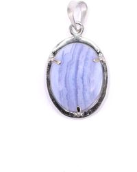 Mineralgems•Studio - Chalcedony Pendant With Sterling Chain - Lyst