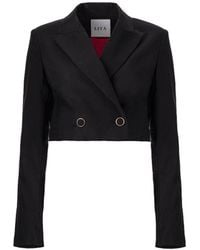 Lita Couture - Cropped Wool Blazer - Lyst