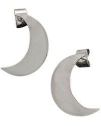 Zula Jewelry + Design - Crescent Moon Stud Earrings Medium - Lyst