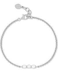 Dower & Hall - Triple Luna Pearl Row Bracelet - Lyst