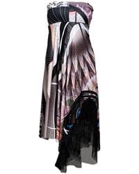 ARTISTA - Gaia Printed Asymmetric Midi Dress - Lyst