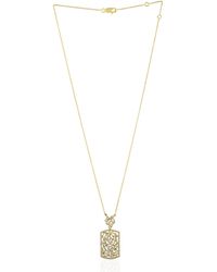 Artisan - Geometric Baguette Diamond Pendant Necklace - Lyst
