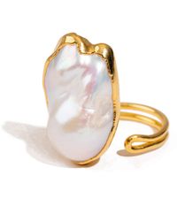 Ebru Jewelry - Goddess Baroque Pearl Statement Adjustable Ring - Lyst