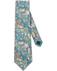 LE COLONEL - Neutrals Liberty Emerald Strawberry Thief Tie - Lyst