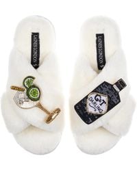 Laines London - Classic Laines Slippers With Botanical Gin & Glass Brooches - Lyst
