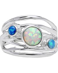 Isla Silver - Trio Of Opal Statement Ring - Lyst