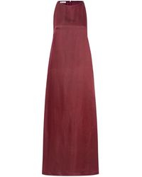 Silk and Bears - Aurora Garnet Rouge Hand-Dyed Mulberry Silk Maxi Dress - Lyst