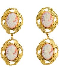 The Pink Reef - Double Portrait Cameo Drops - Lyst