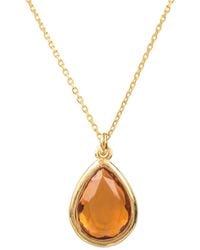 LÁTELITA London - Pisa Mini Teardrop Necklace Gold Citrine - Lyst