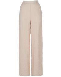 Nocturne High-waisted Wide-leg Pants-beige - Natural