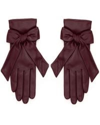 RainSisters - Leather Gloves With Cashmere Lining - Lyst