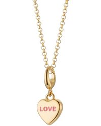 Lily Charmed - Plated Love Heart Sweet Charm Necklace - Lyst