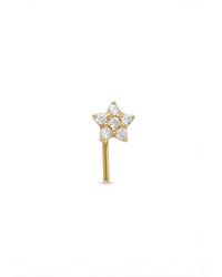 Zahav Jewelry - 14K Solid 24G Star Cz L-Shape Nose Stud - Lyst