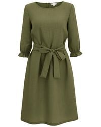 LeMuse - Emma — Stonewashed Linen Dress With Pockets & Tie Belt - Lyst