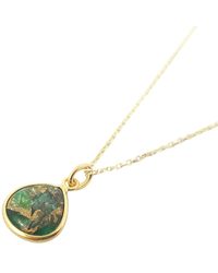 Harfi - Emerald May Birthstone Minimalist Plated Necklace - Lyst