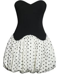 Miss Circle New York - Dahliana Polka Dot Bubble Hem Corset Mini Dress - Lyst