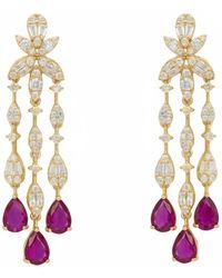 LÁTELITA London - Duchess Ruby Drop Earrings - Lyst