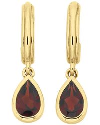 Zoe & Morgan - Ophelia Hoops With Garnet - Lyst
