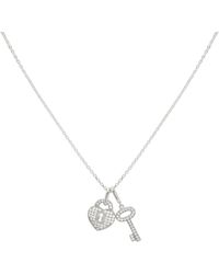 Kaizarin - Heart And Key Charm Necklace - Lyst