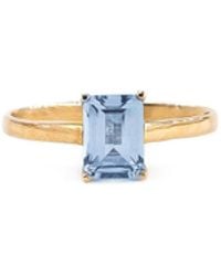 Marteliè - Ring, Synthetic Aquamarine, Rectangular Cut - Lyst