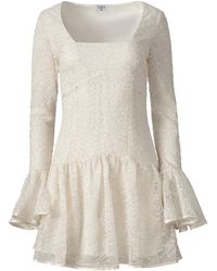Lita Couture - Lace Mini Dress With Ruffles - Lyst