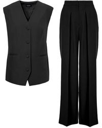 BLUZAT - Suit With Oversized Vest And Ultra Wide Leg Trousers - Lyst