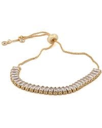 Ebru Jewelry - Baguette Diamond Adjustable Fashion Bracelet - Lyst