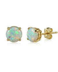 Spero London - 9Ct Solid Natural Opal Stud Earrings - Lyst