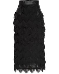 LAHIVE - Valentina Noir Fringe Skirt In Multi-lengths - Lyst