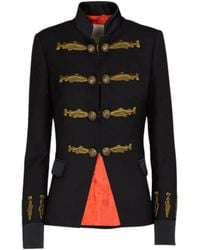 The Extreme Collection - Military Blazer With Embroidery - Lyst