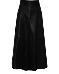 The Extreme Collection - Jet Faux Leather Midi Skirt - Lyst