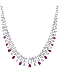 LÁTELITA London - Duchess Ruby Statement Necklace - Lyst