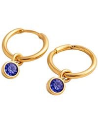 Lily Flo Jewellery - Sapphire Sleeper Drop Earrings - Lyst