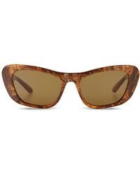 The Avantguard - Neroli Golden Tort Cat Eye Sunglasses - Lyst