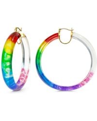 Gold & Honey - Tie Dye Hoop Earrings - Lyst