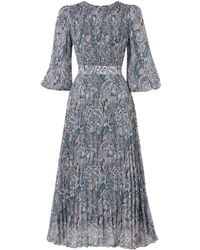 John Abgin - Chiffon Paisley Printed Maxi Dress - Lyst