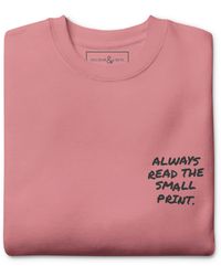 Anchor and Crew - Rose Small Print Annotations Organic Cotton Sweatshirt - Lyst