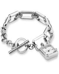 ROSEFIELD - Octagon Studio Steel Octagonal Linked Bracelet Watch - Lyst
