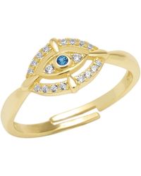 Spero London - Ancient Evil Eye Sterling Ring - Lyst