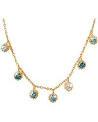 Dainty London - Aqua Necklace With Barnacles & Topaz - Lyst
