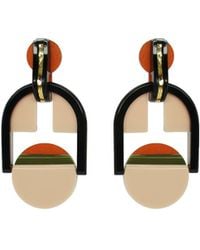 Gissa Bicalho - Acrylic Handmade Earring Tri-color- Pink & Purple - Lyst