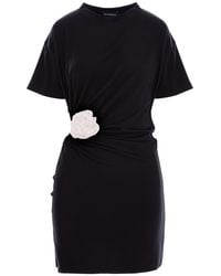 ROSERRY - Carmen Mini Dress With Fixed Rosette Detail - Lyst