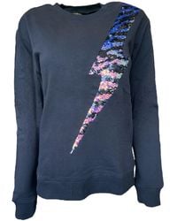 Any Old Iron - Iridescent Zebra Reversible Sequin Lightning Sweatshirt - Lyst
