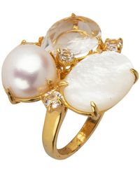 Bounkit - Agathe Ring Pearl - Lyst