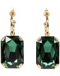 Addicted - Noemi Plated Earrings With Emerald Crystal - Lyst